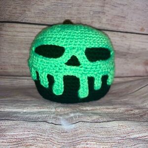 Handcrafted Black Poison Apple Decor - Crochet Apple